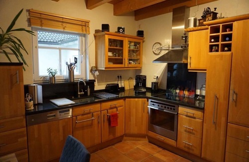 Kirchhundem House | Holiday Home 'Das Blaue Haus Am Rothaarsteig' with Private Terrace, Private Garden and Wi-Fi