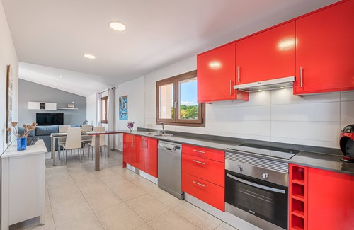 Buger Villa | Holiday Home “El Rafal de Son Alberti” with Mountain View, Air Conditioning and Pool