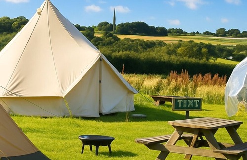 Dwyran Cabin | Huge Cozy Bell Tent With Tv and Heating