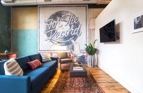 Arts District Apartment | Industrial Chic Apartment Steps from Broadway (Loft 202)