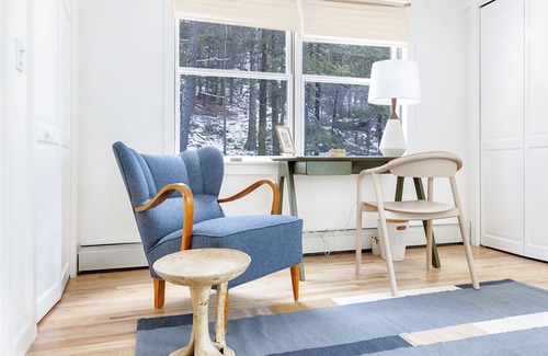 Mount Tremper House | Interior designed chalet in the Catskill Mountains; wraparound deck, scenic...