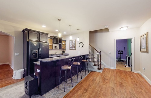Sellersburg House | Inviting home with pool table, firepit, central AC, full kitchen, & W/D