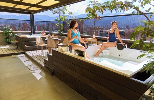 Estadio Apartment | Jacuzzi Retreat Cozy Aparta-suite Rosa Negra