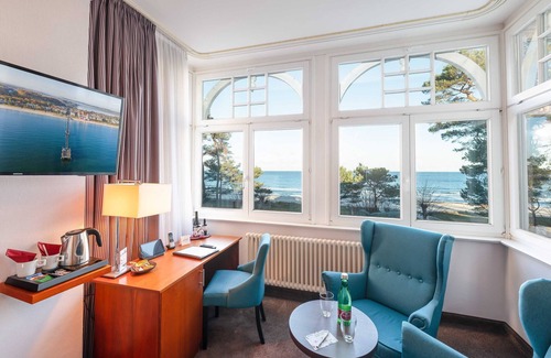 Binz Apartment | Juniorsuite Seitl. Meerblick - Hotel Villa Belvedere