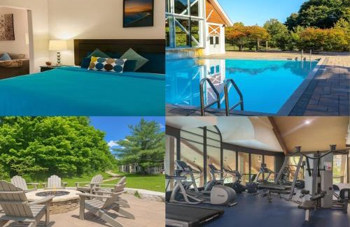 Oro-Medonte Apartment | King Bed Suite with Pool and Hot Tub Access