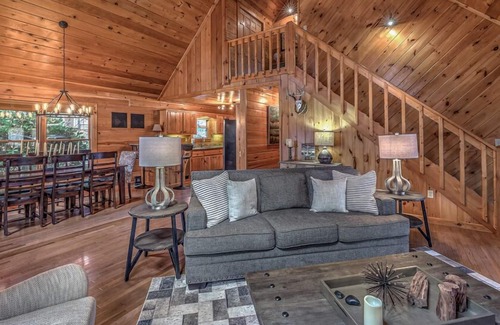 Morganton Cabin | Lake Escape - Pet Friendly | Private Dock on Lake Blue Ridge | Hot Tub