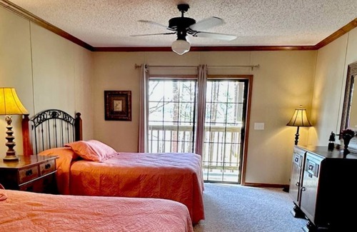 Kirby House | Lake view cottage on Lake Greeson with private hot tub!