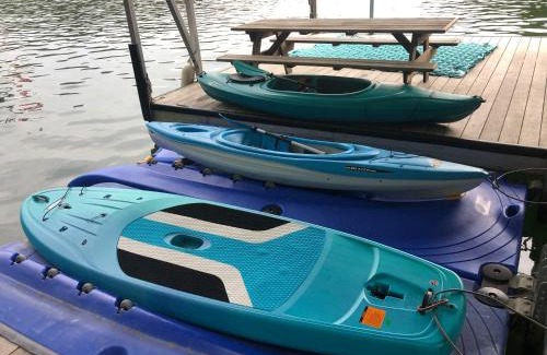 Dawsonville Ski Chalet | Lake views galore from balconies right on the lake and drought-proof deep water