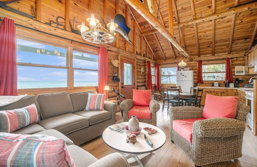 Empire Cabin | Lakefront cabin with 100 ft of Lake Michigan beach, full kitchen, loft, & deck