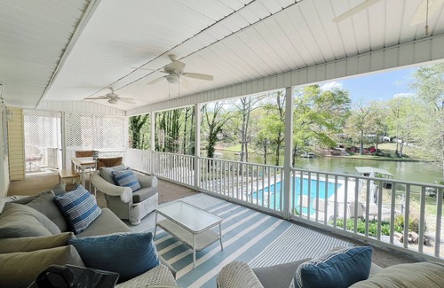 Inman House | Lakefront Cottage with heated pool