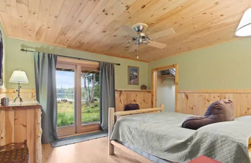 Indian Lake House | Lakefront home on Lake Abanakee with great views, cozy living room, pet friendly