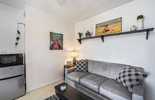 Empire Apartment | Lakefront studio with lake & beach views, deck, firepit, beach access, & WiFi