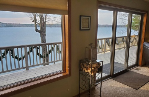 Wautoma House | Lakeside Escape/Ski Nordic Mt./lakefront cabin/pontoon rental/Pets/Hot Tub!
