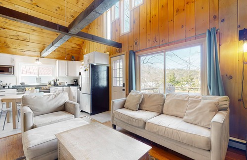 East Wakefield House | Lakeside home with water views, firepit, deck, & W/D - dog-friendly