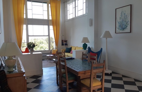Saint-Cast-le-Guildo Apartment | Large Art Deco duplex in Pen Guen, superb sea view and Saint Cast golf course