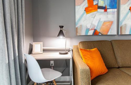 University Heights Apartment | Large-studio-balcony-desk-ac-full-kitchen