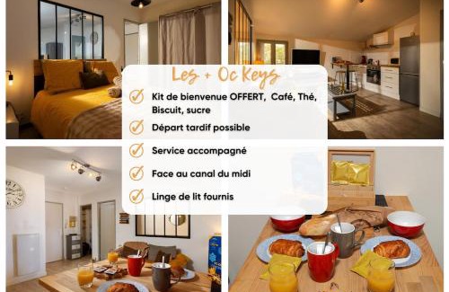 Castelnaudary Apartment | Le refuge du canal Local à vélo Face canal du midi