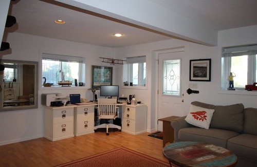 Westbrook Center House | Light filled Chalet Beach Home on Private Road to Association Beach
