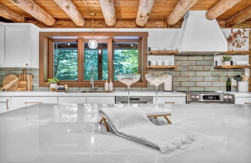 Hiram House | Log Home, Pvt Pond-Swim, Hot Tub