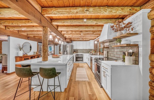 Hiram House | Log Home, Pvt Pond-Swim, Hot Tub