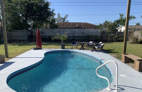 Fort Myers House | Lovely 3 bedroom with spacious backyard and pool.