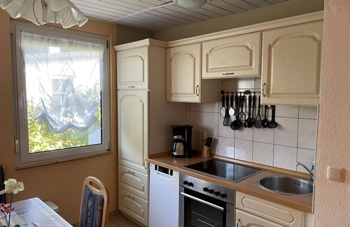 Dobbertin House | Lovely apartment in villa for 4 people with TV, terrace, pets allowed and parking
