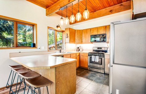 Greenbank House | Lovely home overlooking Puget Sound with wood stove, decks & great yard