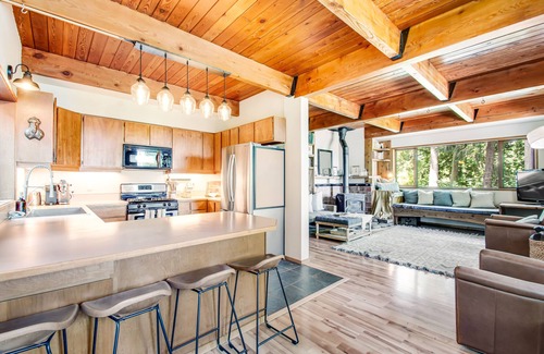 Greenbank House | Lovely home overlooking Puget Sound with wood stove, decks & great yard