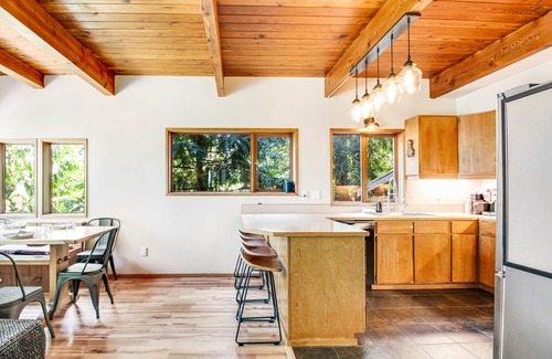 Greenbank House | Lovely home overlooking Puget Sound with wood stove, decks & great yard