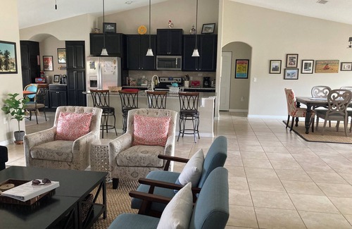 Palm Coast House | LOVELY & INVITING Home w/Heated Pool in Golf Community near Flagler Beach!