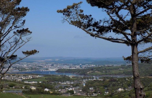 Saint John Cabin | Luxury 3 bedroom Scandinavian Lodge steps from Whitsand Bay beach