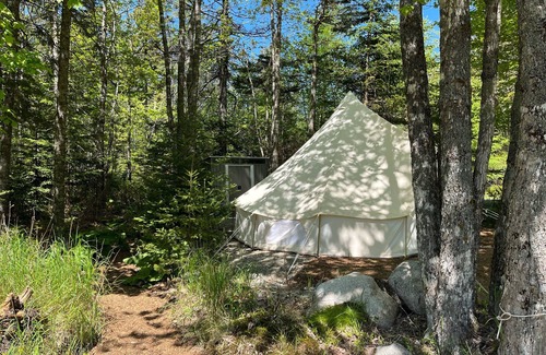 Seawall RV Rental | Luxury Bell Tent steps from Acadia National Park.