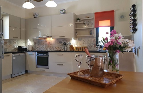 Eleios-Pronnoi Villa | Luxury detached private villa overlooking the Ionian Sea, swimming pool & garden
