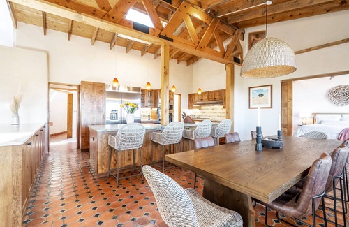 Chupadero House | Luxury Home with Detached Casita & Stunning Panoramic Views of the Mountains.