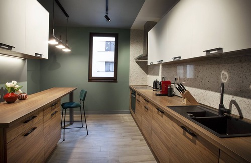 Sector 1 Apartment | Luxury Suite 8 Want - 2 Bedroom, 2.5 Bathrooms, Living, Kitchen