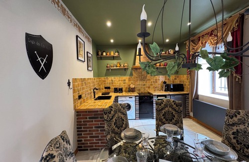 Sens House | Medieval-themed accommodation; restored mansion with whirlpool bath