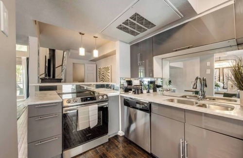 Old East Dallas Condo | Modern 2-story loft condo with pool view, luxury amenities, and prime Dallas location.