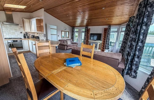 Hunstanton Cabin | Modern 4 berth lodge with decking at Manor Park in Hunstanton ref 23024W