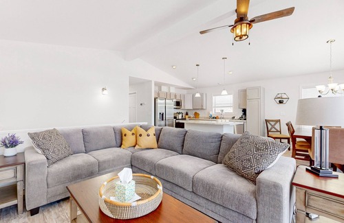 Rome House | Modern home with foosball, fireplace, & grill - near Sand Valley Golf Course