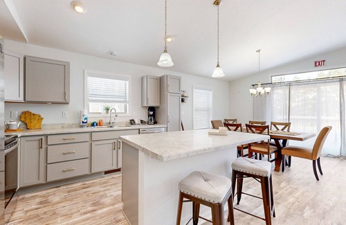 Rome House | Modern home with foosball, fireplace, & grill - near Sand Valley Golf Course