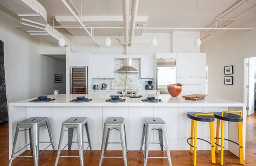 Fashion District Condo | Modern Industrial Charm: 2BR Designer Loft