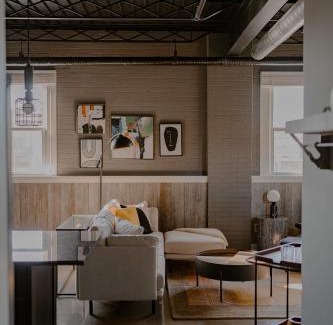 Benton Harbor Apartment | Modern Industrial Loft for Two