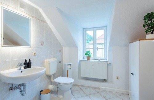 Konigstein an der Elbe Apartment | Moderne Ferienwohnung mit Festungsblick im Zentrum