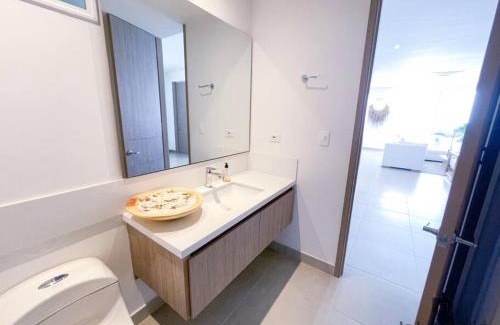 Papare Apartment | Moderno 3 hab con la mejor Vista en playa dormida Santa Marta