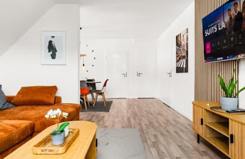 Grundschottel Apartment | MOLA Apartments-Geräumiges Apartment in Wetter bis 6 Personen, XXL Couch, Parkplatz und WLAN
