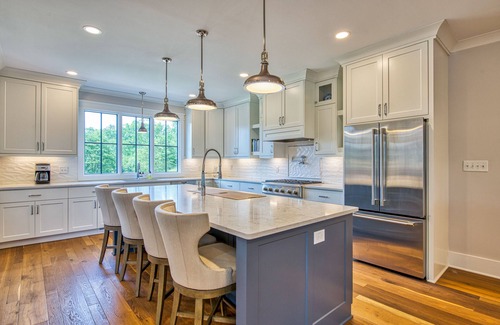 Mill Spring House | Mountain & lake-view luxury home with hot tub, deck, & pergola - dog-friendly