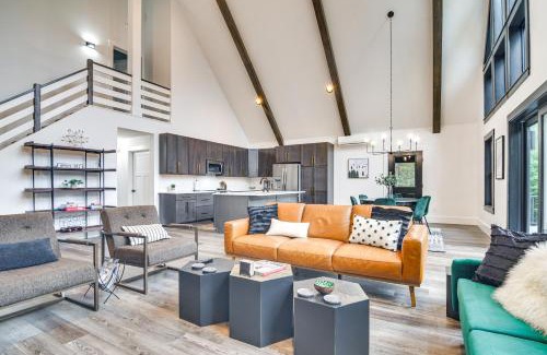 Sunday River Area House | Mountain-View Bethel Cabin Game Room and Deck