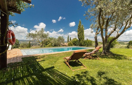 Guardea Villa | My Rental Homes - Villa Molinazzo 14: pool and lovely view of the surrounding hills