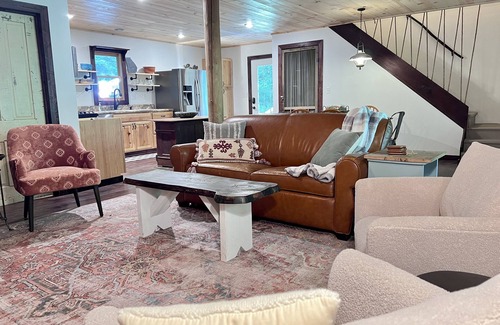 Morganton Cabin | NEW Cabin by Blue Ridge Lake, Swing Bed, Firepit, Double Porches