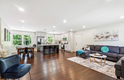 Candler-McAfee House | NEW! Fun&Stylish Home near ATL w/Foosball,AirHockey,Games,BBQ,HotTub,SUMMER:Pool
